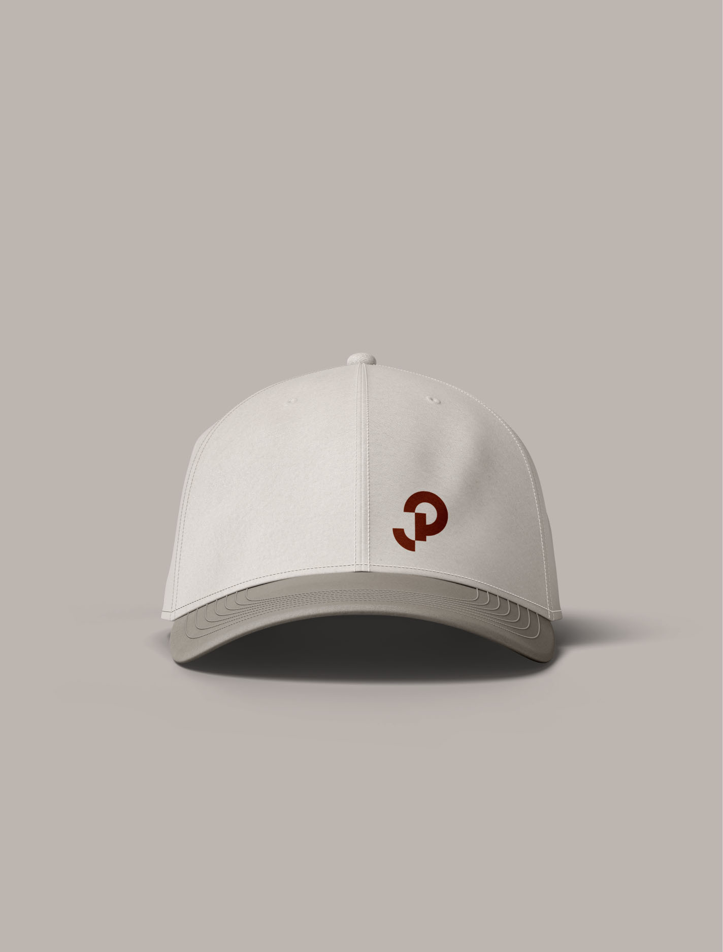 White Jarman Professional cap featuring the JP monogram.