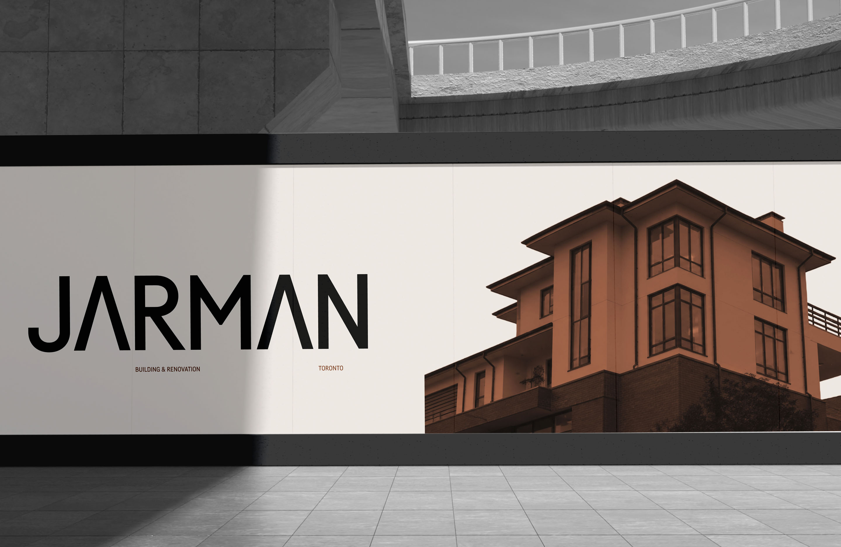 Jarman Professional billboard featuring residential architecture and the Jarman wordmark.