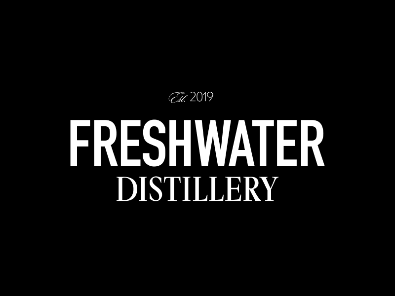 Freshwater Distillery logo design.