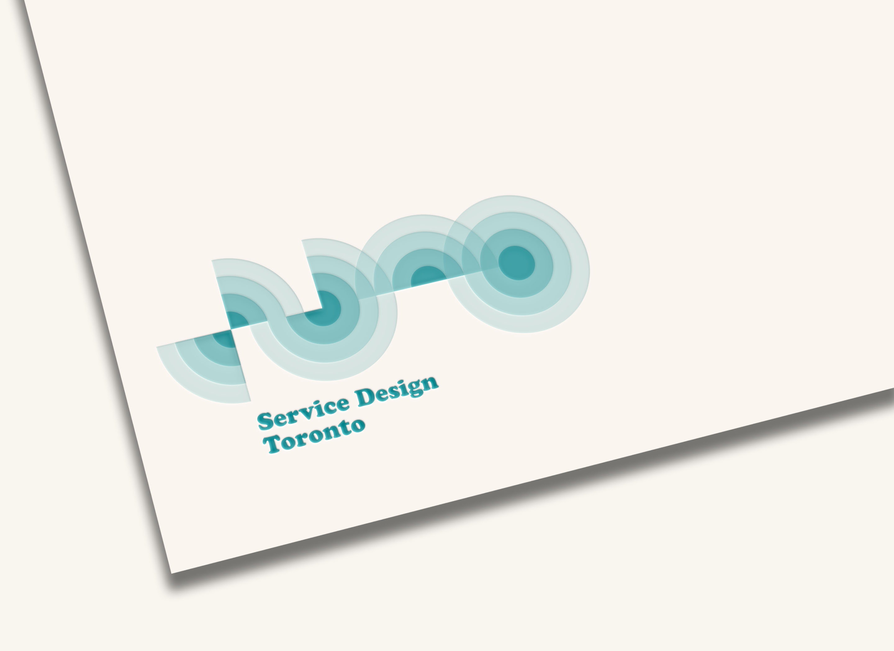 Service Design Toronto logo featuring overlapping teal circular forms.