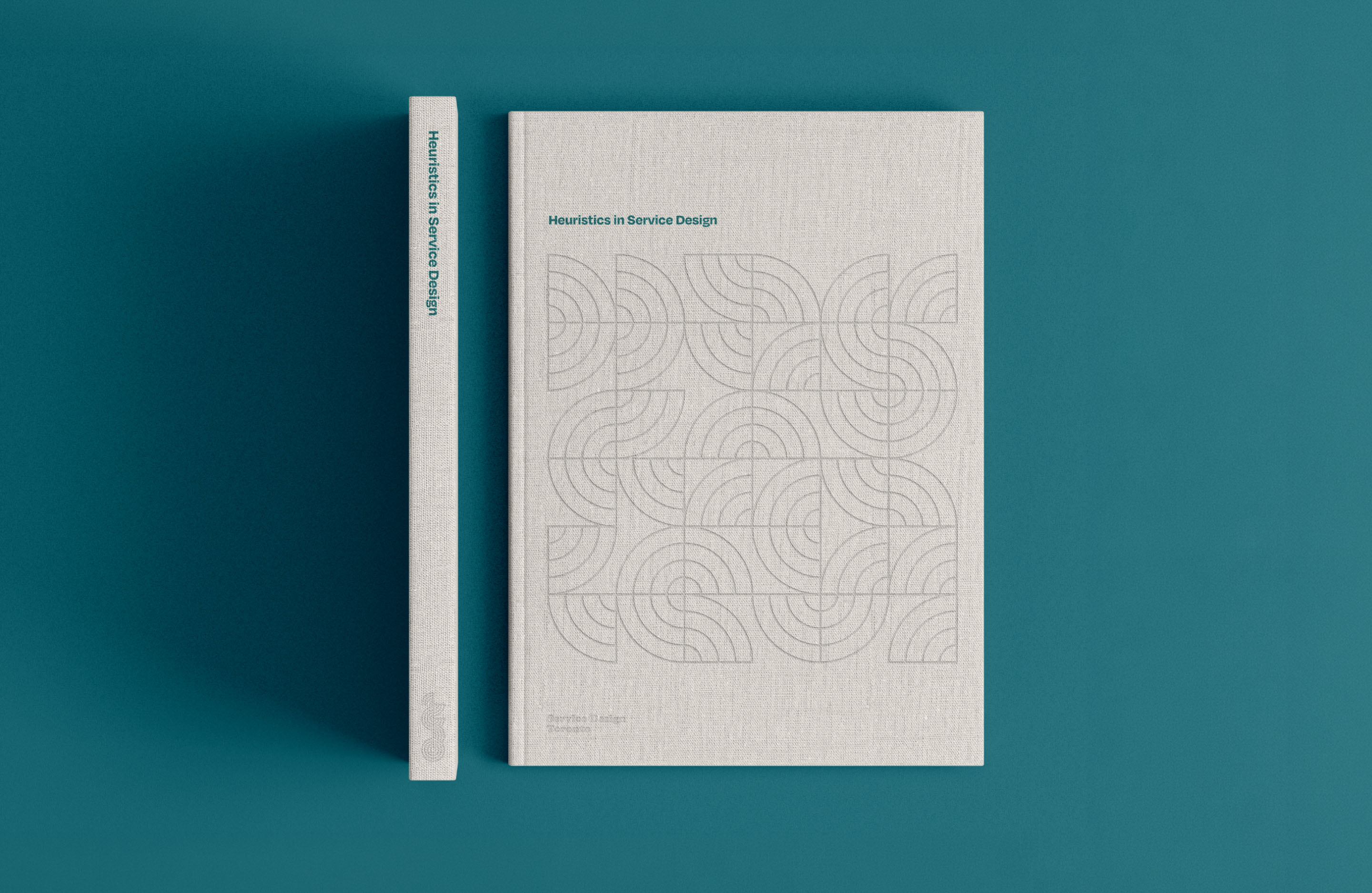 Service Design Toronto hardcover book featuring a repeating geometric line pattern.